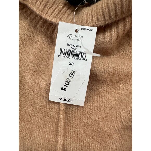 Banana Republic Wool‑Blend Mock Neck Sweater Dress – Beige – Size XS – NWT - Picture 5 of 8